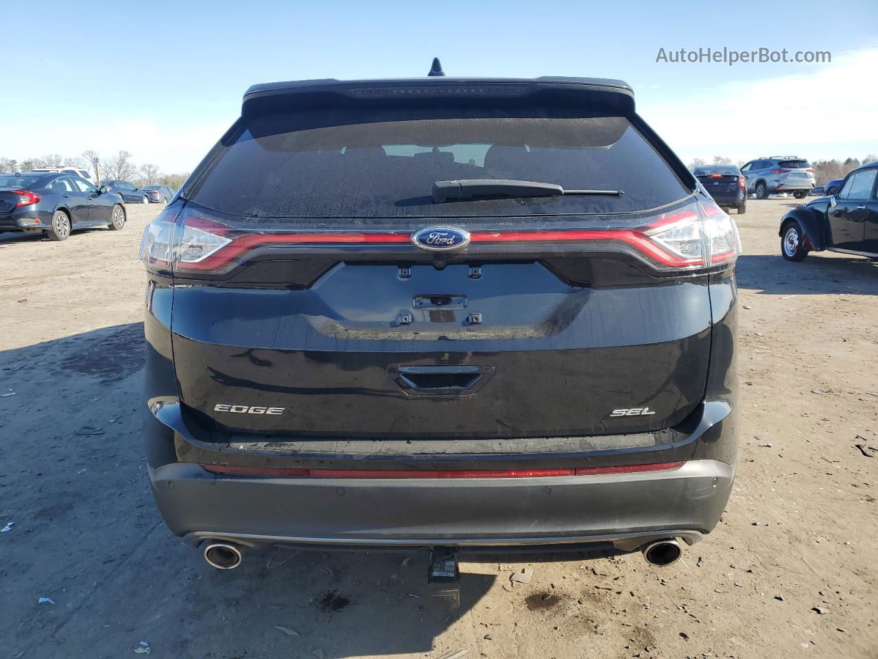 2018 Ford Edge Sel Черный vin: 2FMPK3J89JBB16744