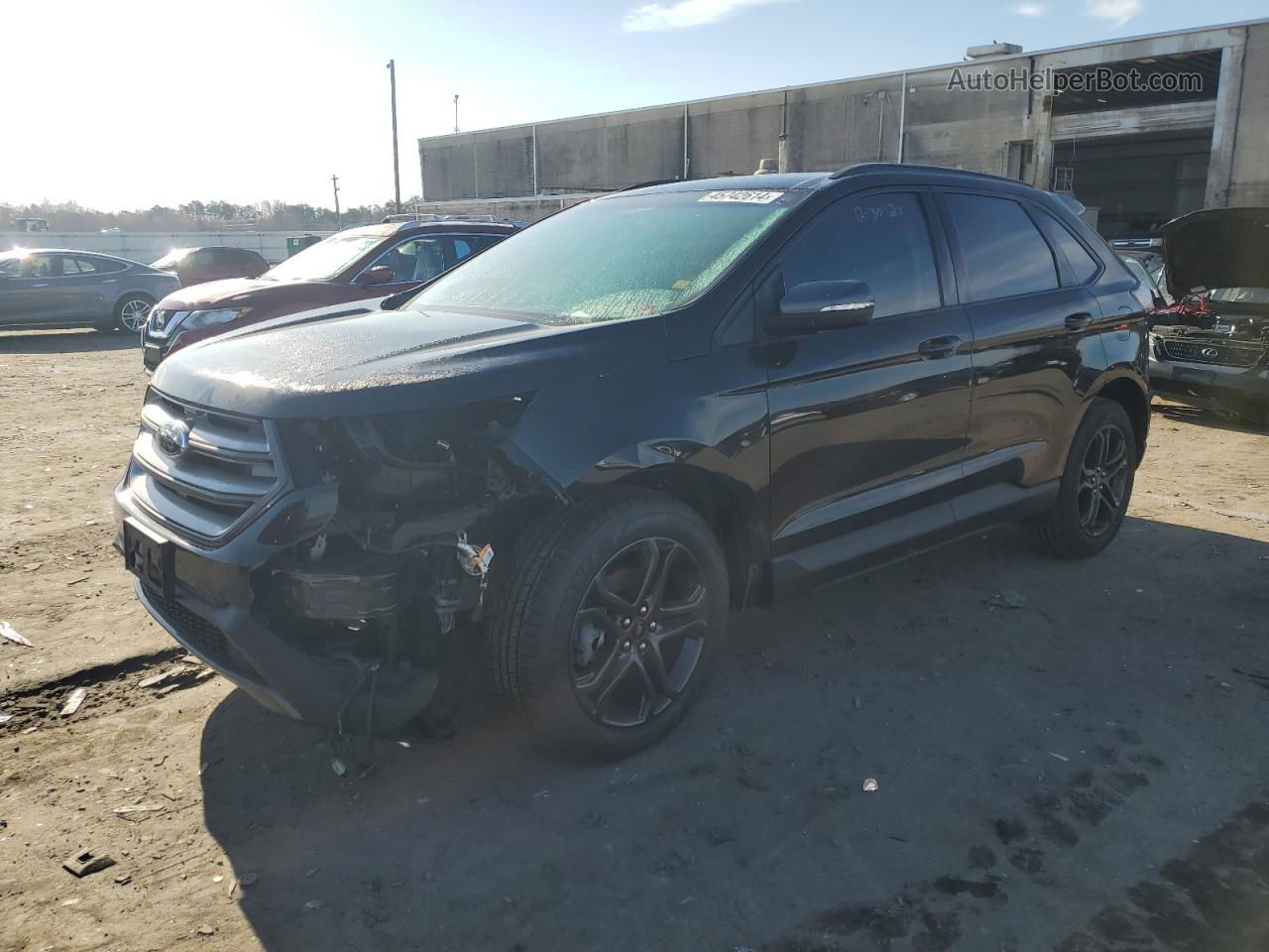 2018 Ford Edge Sel Black vin: 2FMPK3J89JBB16744