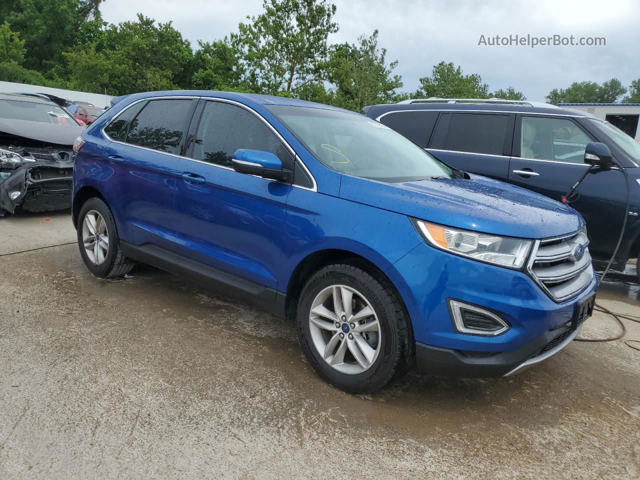 2018 Ford Edge Sel Blue vin: 2FMPK3J89JBB52028