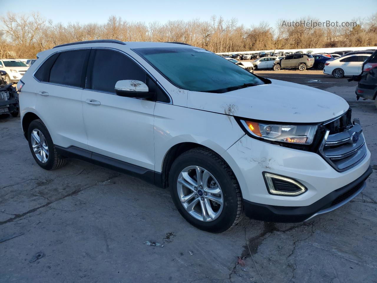 2016 Ford Edge Sel Белый vin: 2FMPK3J8XGBC30986