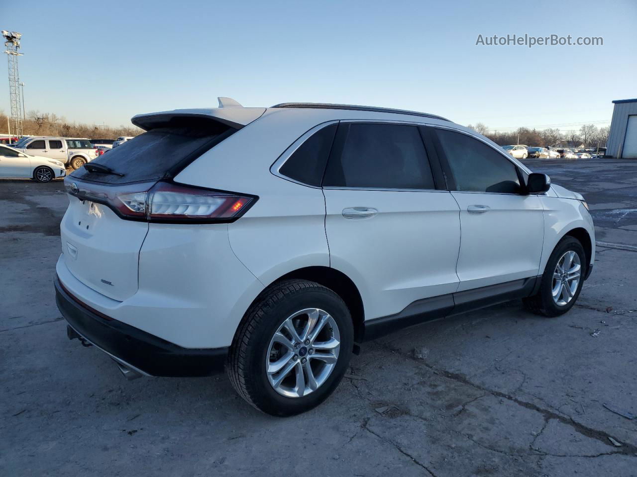 2016 Ford Edge Sel White vin: 2FMPK3J8XGBC30986