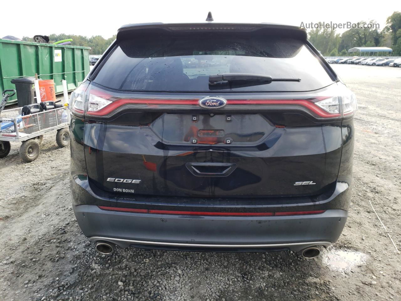 2016 Ford Edge Sel Черный vin: 2FMPK3J8XGBC49487