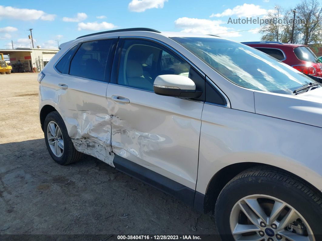 2017 Ford Edge Sel White vin: 2FMPK3J8XHBC15714