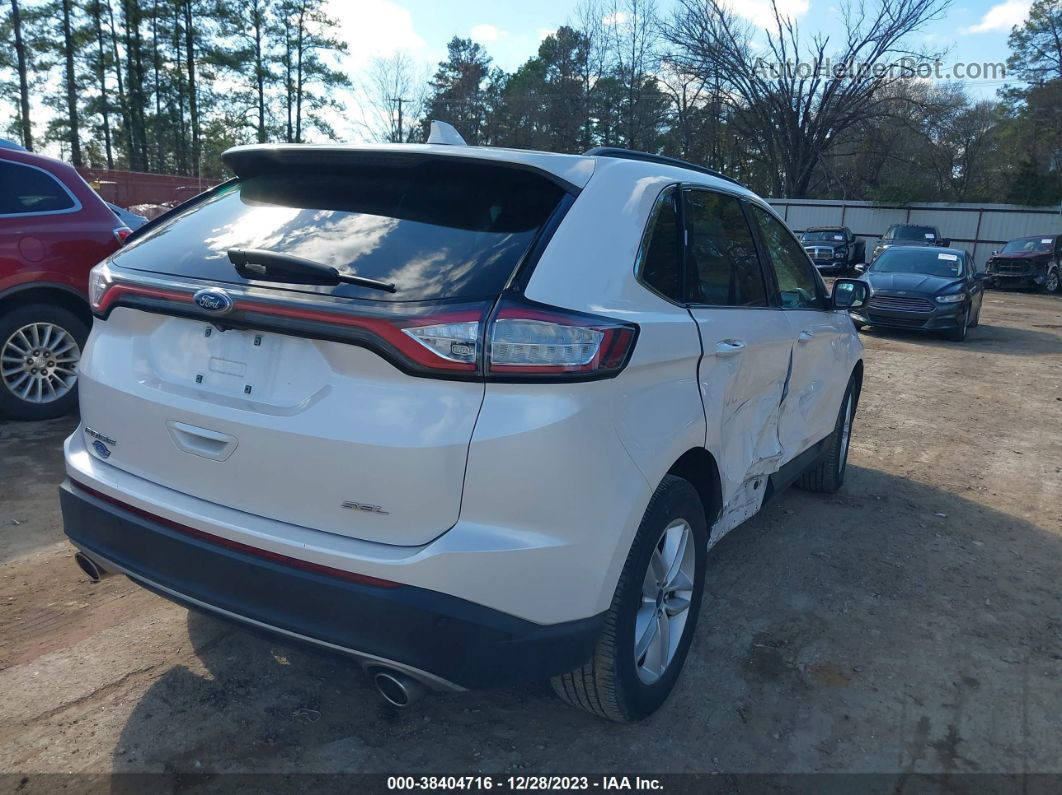 2017 Ford Edge Sel White vin: 2FMPK3J8XHBC15714