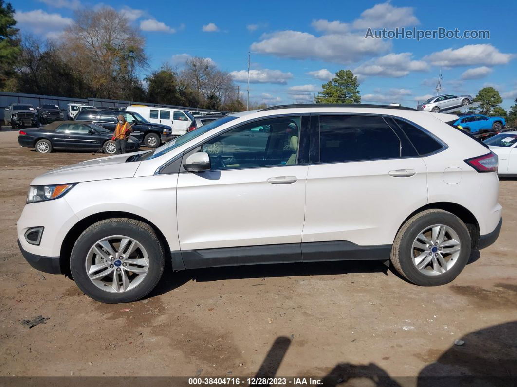 2017 Ford Edge Sel White vin: 2FMPK3J8XHBC15714