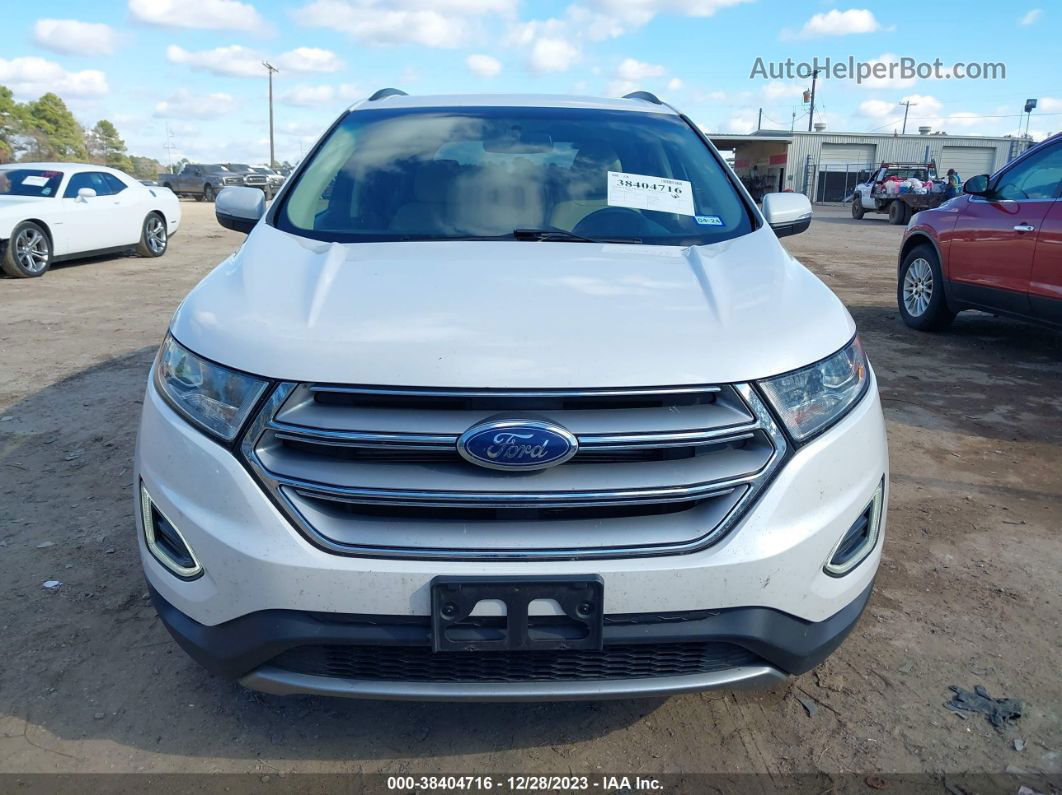 2017 Ford Edge Sel White vin: 2FMPK3J8XHBC15714