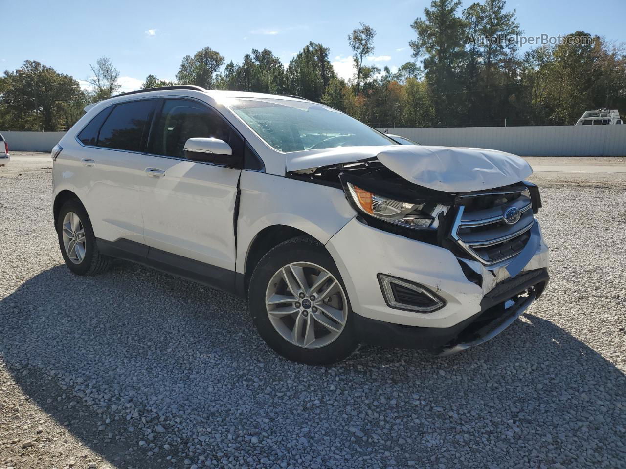 2016 Ford Edge Sel White vin: 2FMPK3J90GBB15001