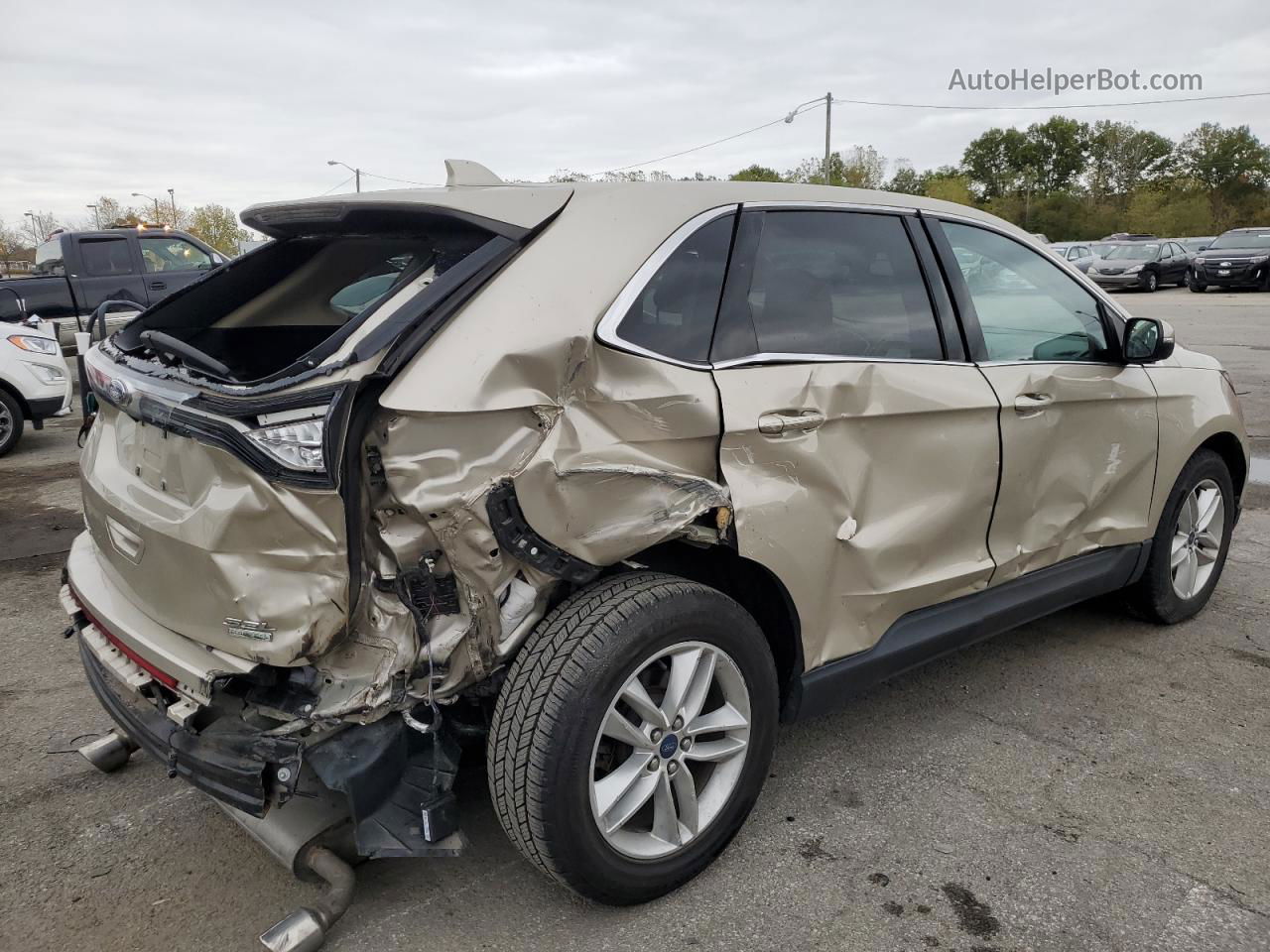 2017 Ford Edge Sel Beige vin: 2FMPK3J90HBB68007