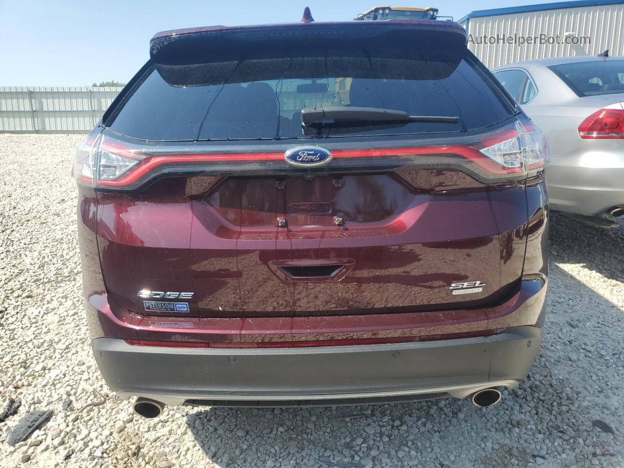 2017 Ford Edge Sel Темно-бордовый vin: 2FMPK3J90HBC21062