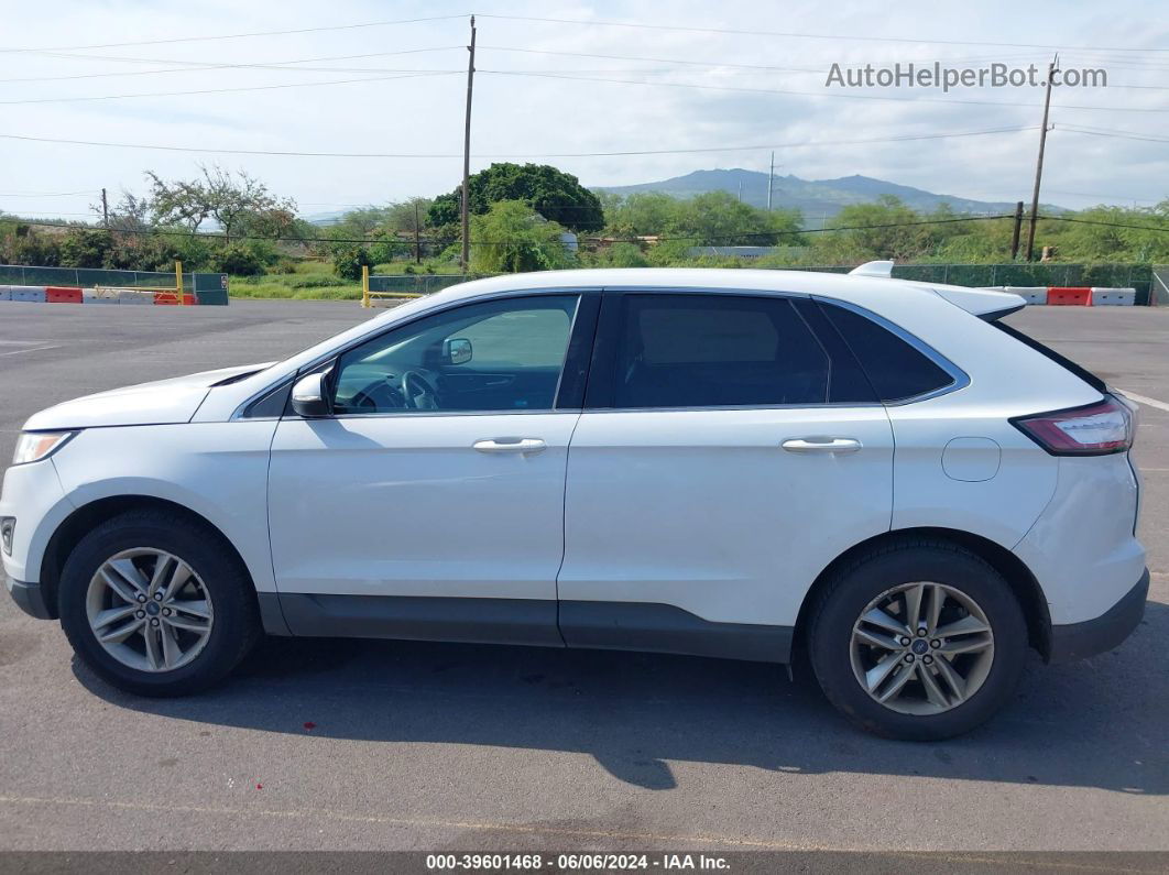 2018 Ford Edge Sel White vin: 2FMPK3J90JBB19332