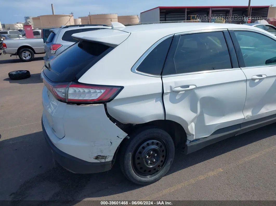 2018 Ford Edge Sel White vin: 2FMPK3J90JBB19332