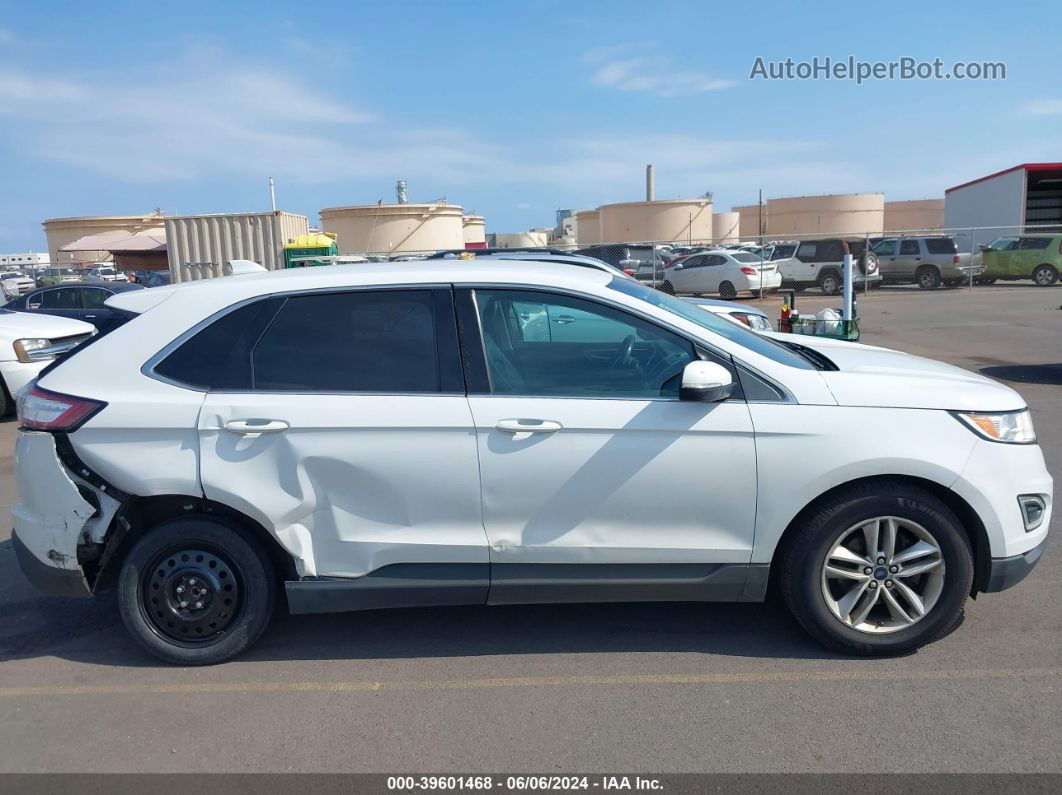 2018 Ford Edge Sel White vin: 2FMPK3J90JBB19332