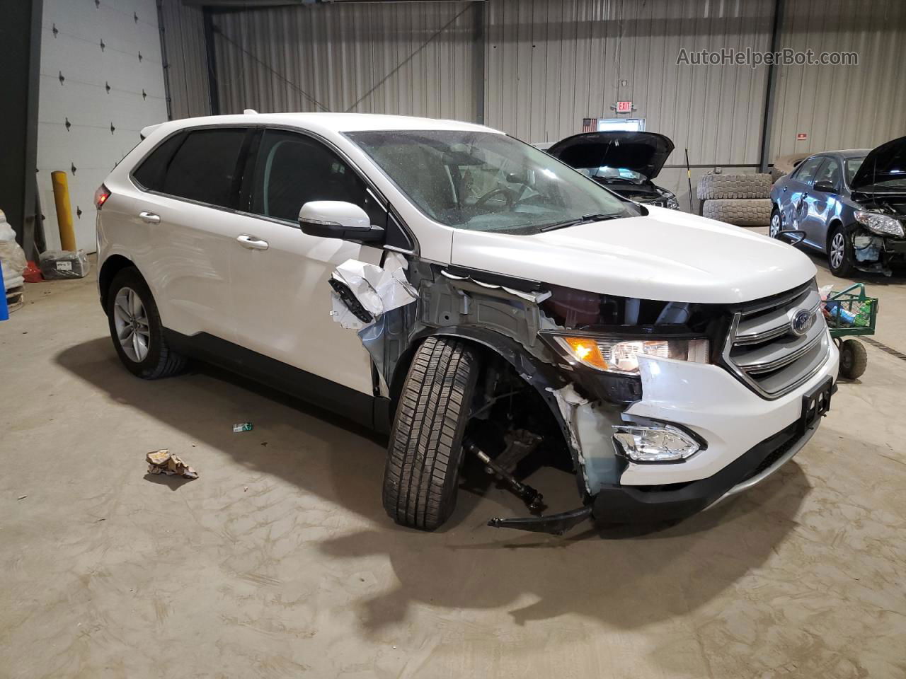 2018 Ford Edge Sel White vin: 2FMPK3J90JBB49978