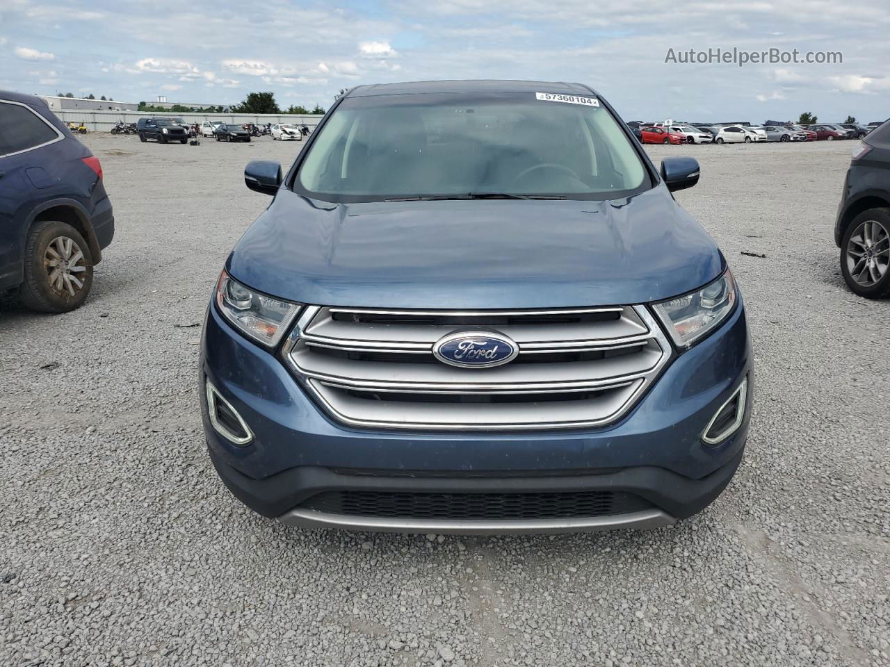 2018 Ford Edge Sel Blue vin: 2FMPK3J90JBB62424