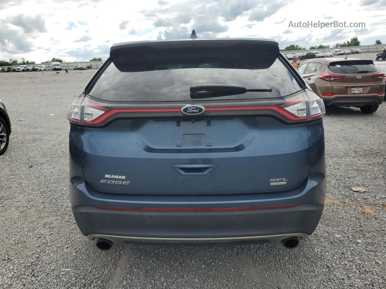 2018 Ford Edge Sel Blue vin: 2FMPK3J90JBB62424