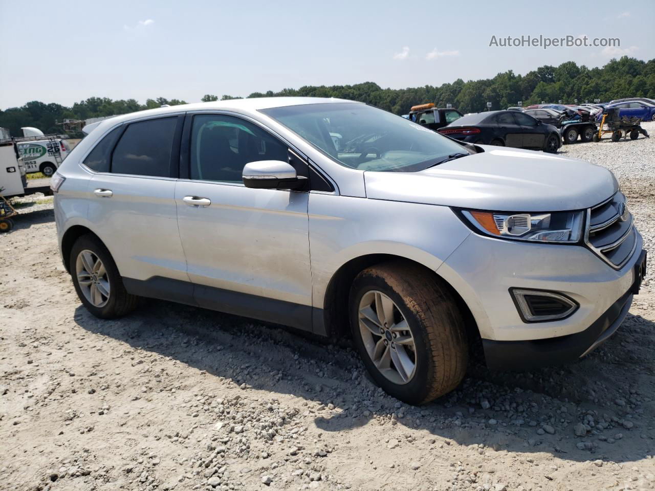 2018 Ford Edge Sel Silver vin: 2FMPK3J90JBC52317