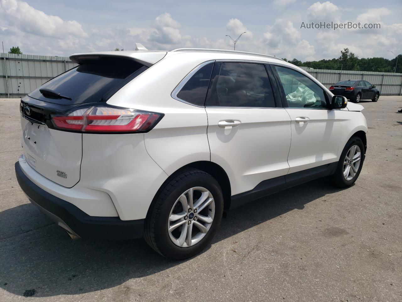 2019 Ford Edge Sel White vin: 2FMPK3J90KBB40070