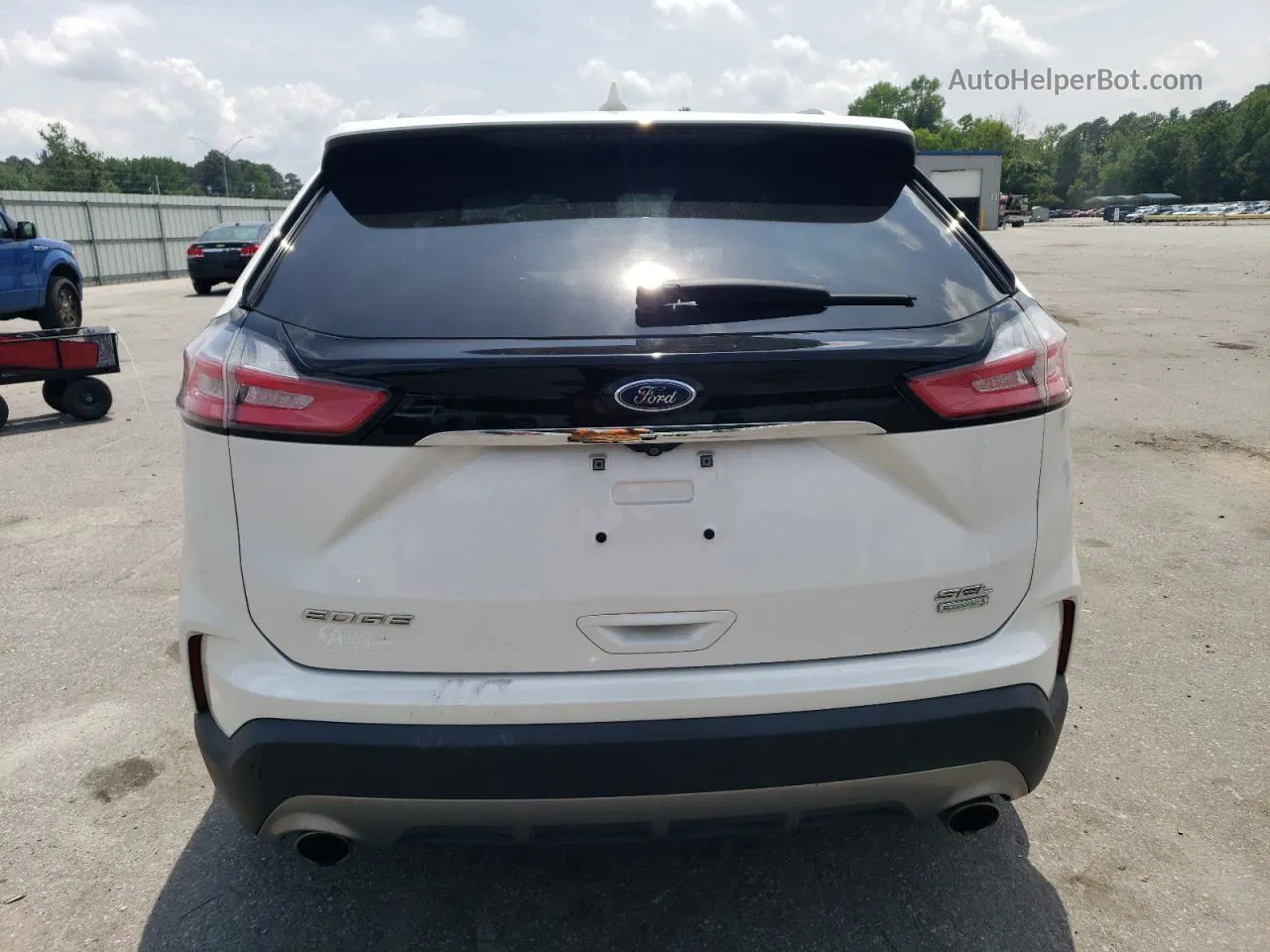 2019 Ford Edge Sel White vin: 2FMPK3J90KBB40070