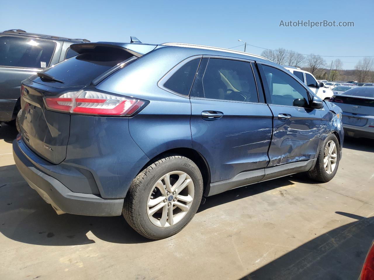 2019 Ford Edge Sel Blue vin: 2FMPK3J90KBB85493