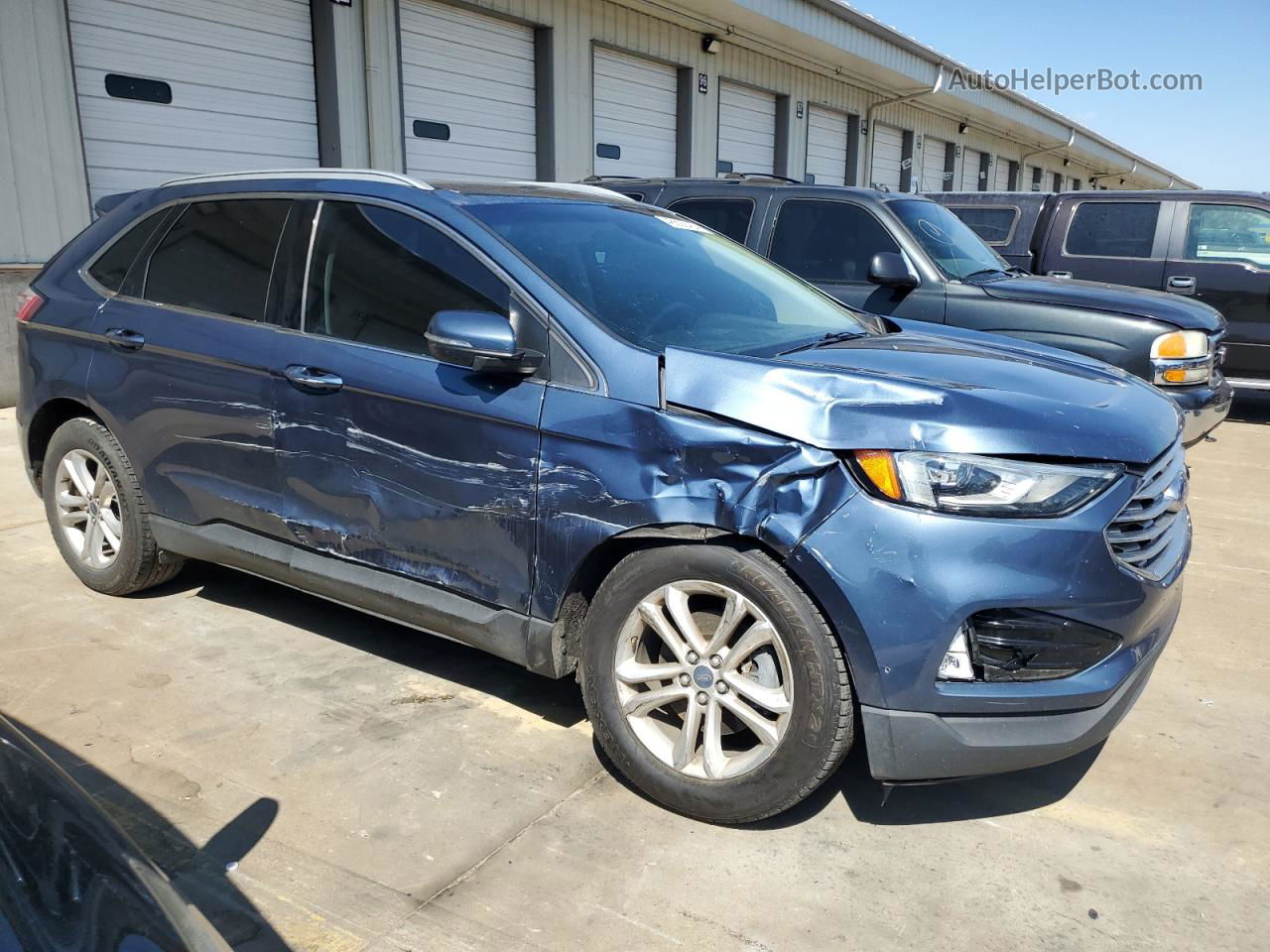 2019 Ford Edge Sel Blue vin: 2FMPK3J90KBB85493