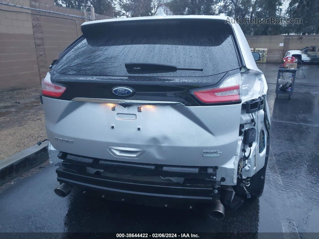 2019 Ford Edge Sel Silver vin: 2FMPK3J90KBC63206