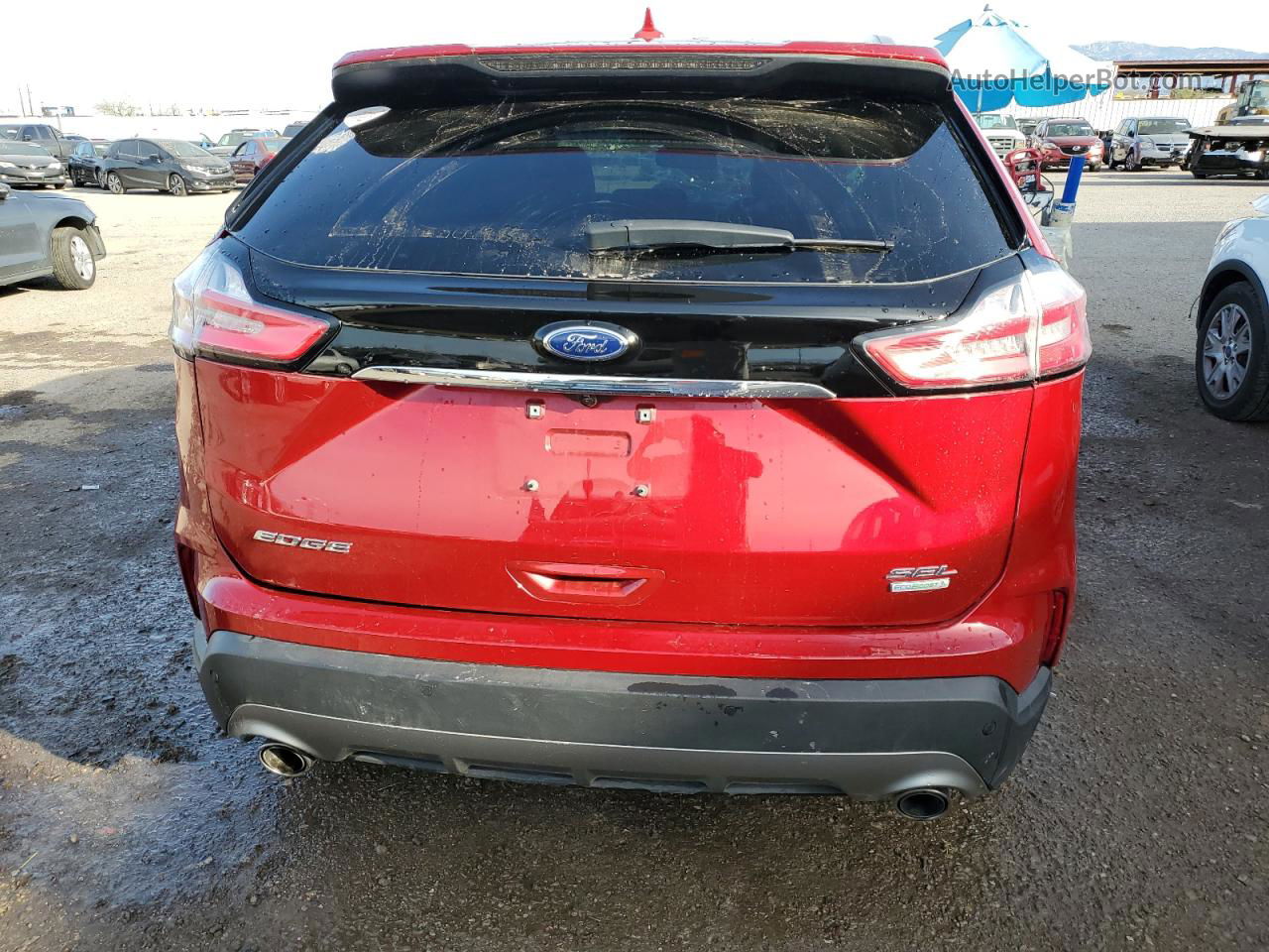 2020 Ford Edge Sel Red vin: 2FMPK3J90LBA13630