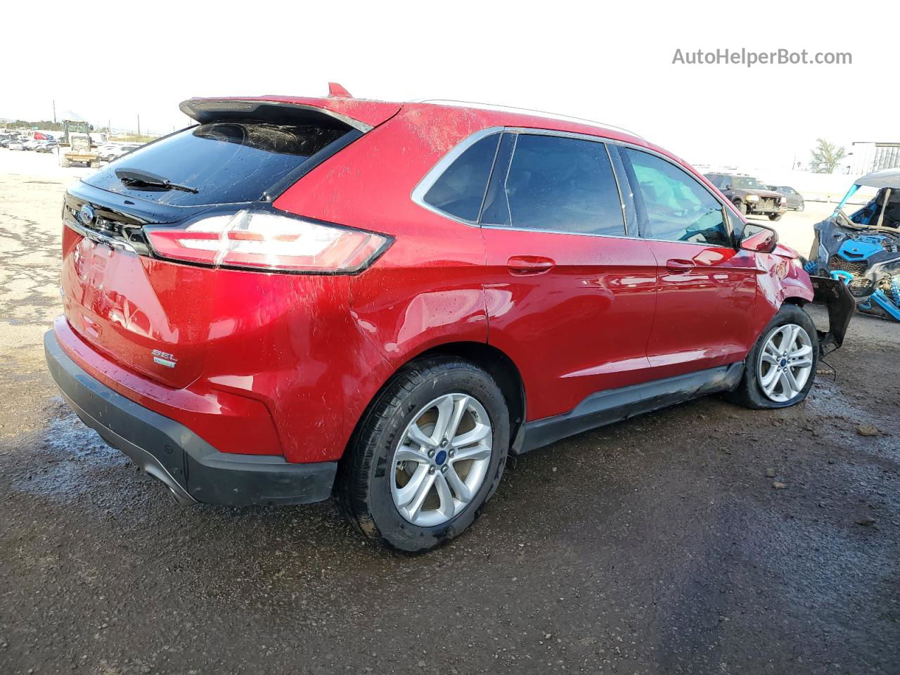 2020 Ford Edge Sel Red vin: 2FMPK3J90LBA13630