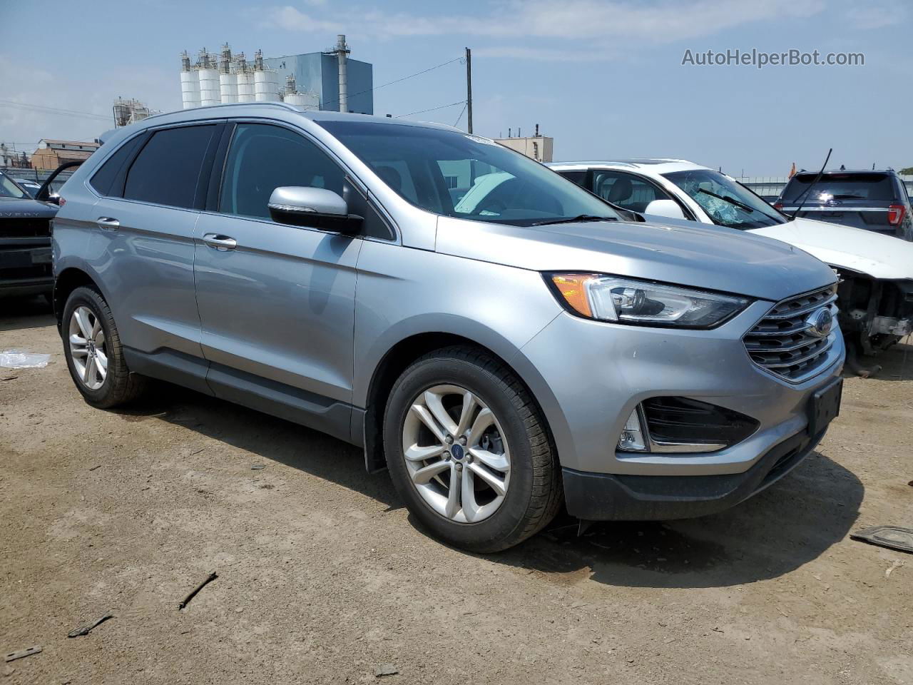 2020 Ford Edge Sel Silver vin: 2FMPK3J90LBA18472