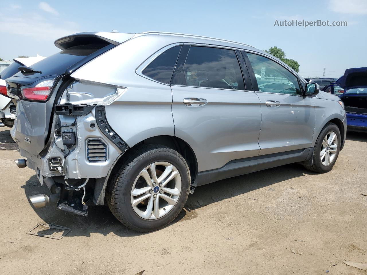 2020 Ford Edge Sel Silver vin: 2FMPK3J90LBA18472