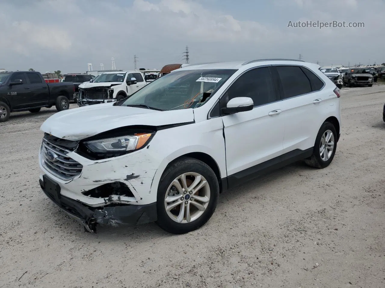 2020 Ford Edge Sel Белый vin: 2FMPK3J90LBA26703