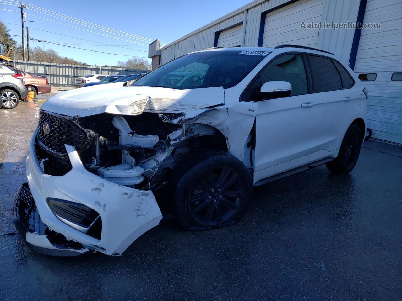 2020 Ford Edge Sel White vin: 2FMPK3J90LBB15901