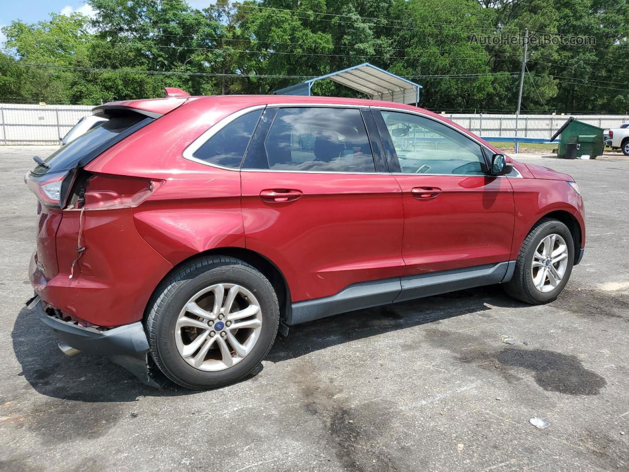 2016 Ford Edge Sel Red vin: 2FMPK3J91GBC34661