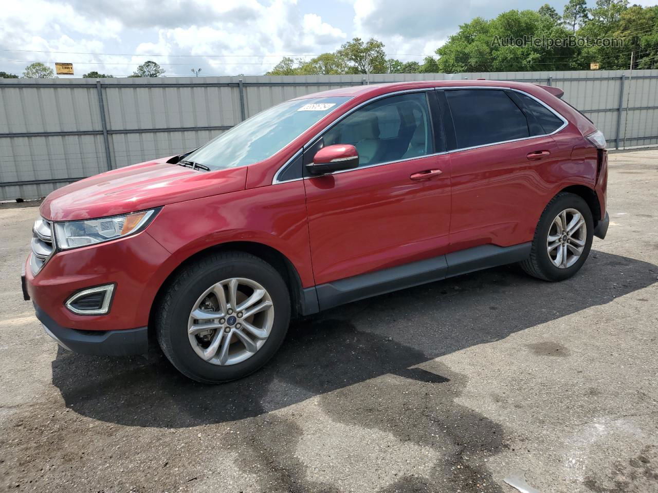 2016 Ford Edge Sel Red vin: 2FMPK3J91GBC34661