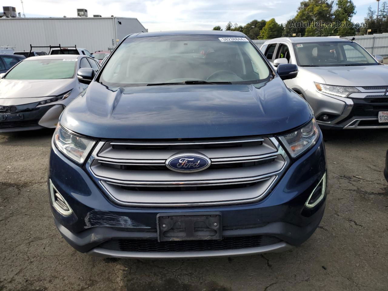 2017 Ford Edge Sel Синий vin: 2FMPK3J91HBC22396