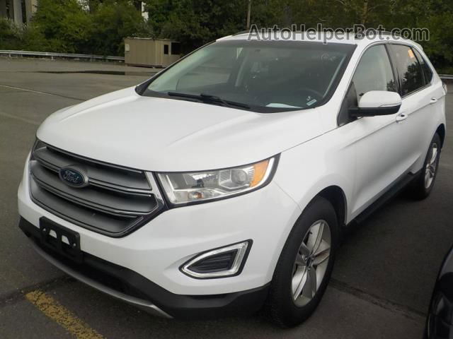 2018 Ford Edge Sel White vin: 2FMPK3J91JBB25219