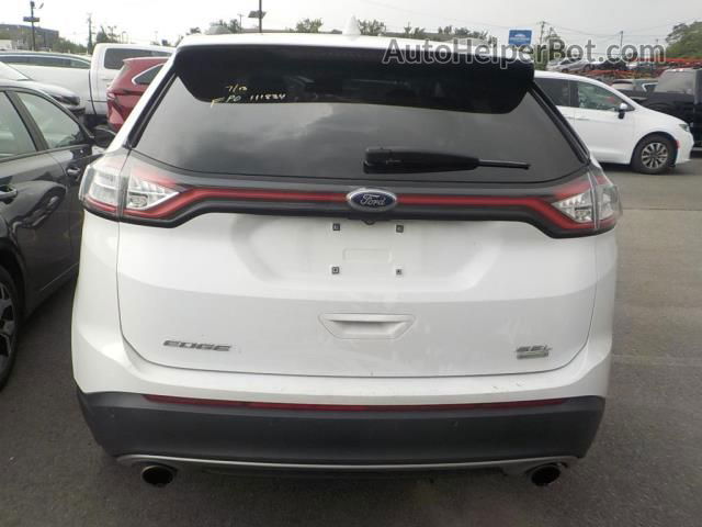 2018 Ford Edge Sel White vin: 2FMPK3J91JBB25219