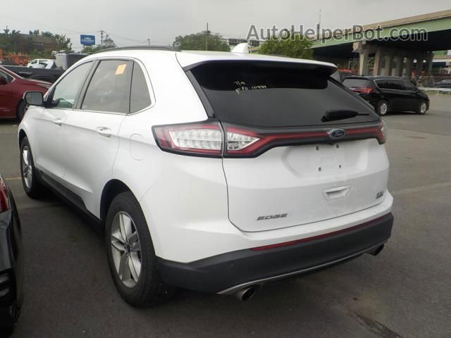 2018 Ford Edge Sel White vin: 2FMPK3J91JBB25219