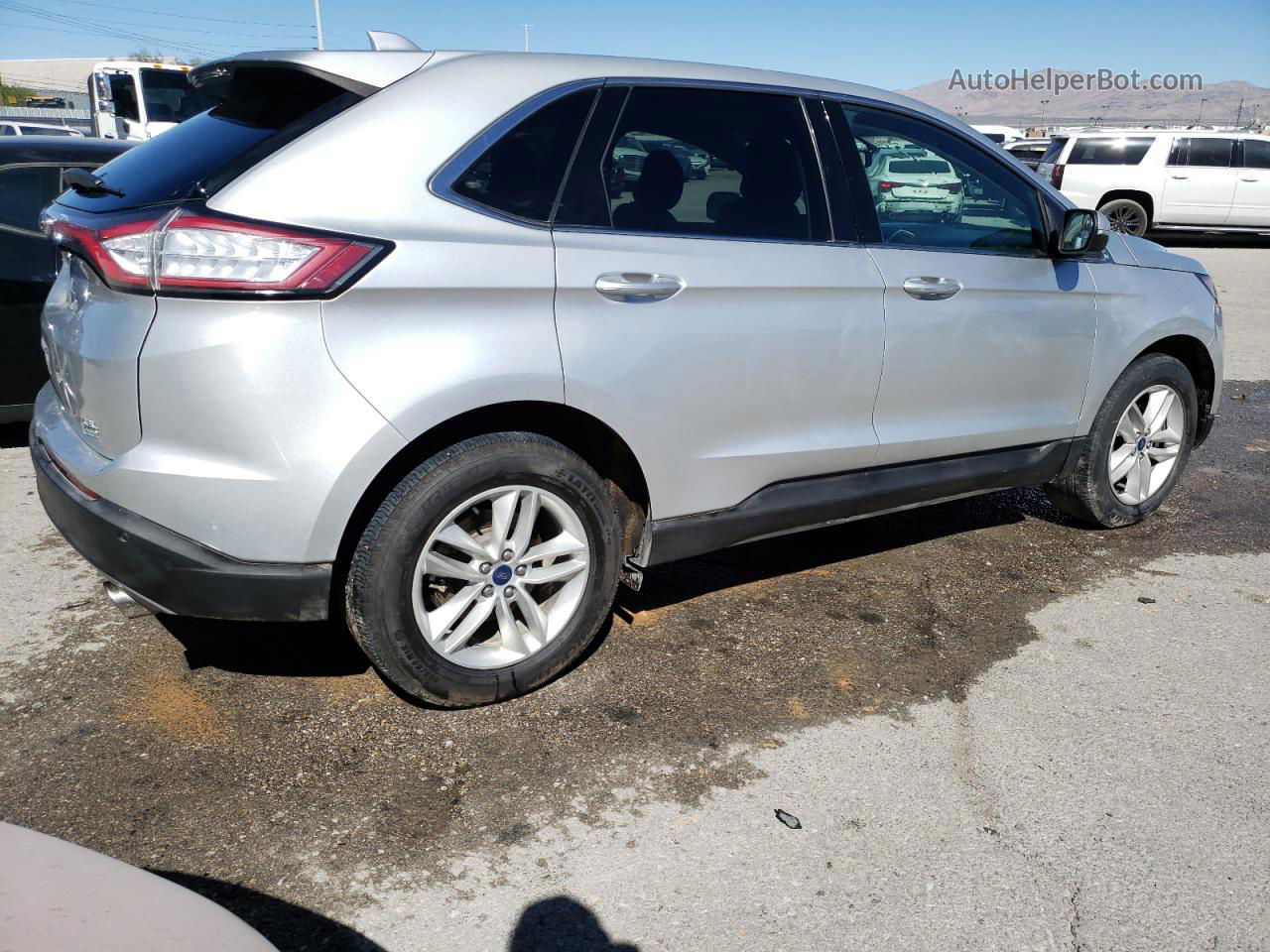 2018 Ford Edge Sel Silver vin: 2FMPK3J91JBC44789