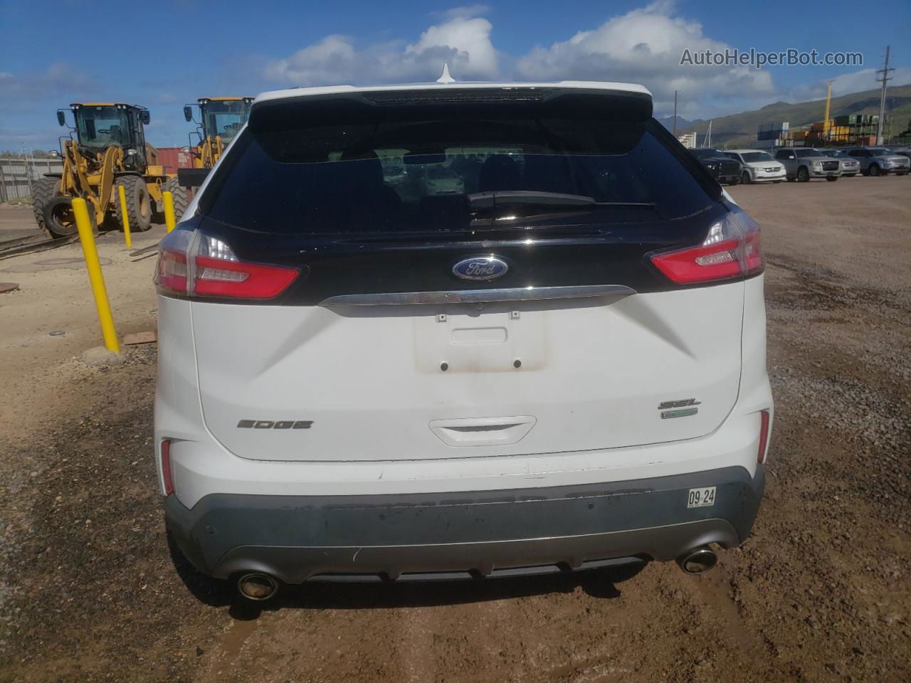 2019 Ford Edge Sel Белый vin: 2FMPK3J91KBB81498