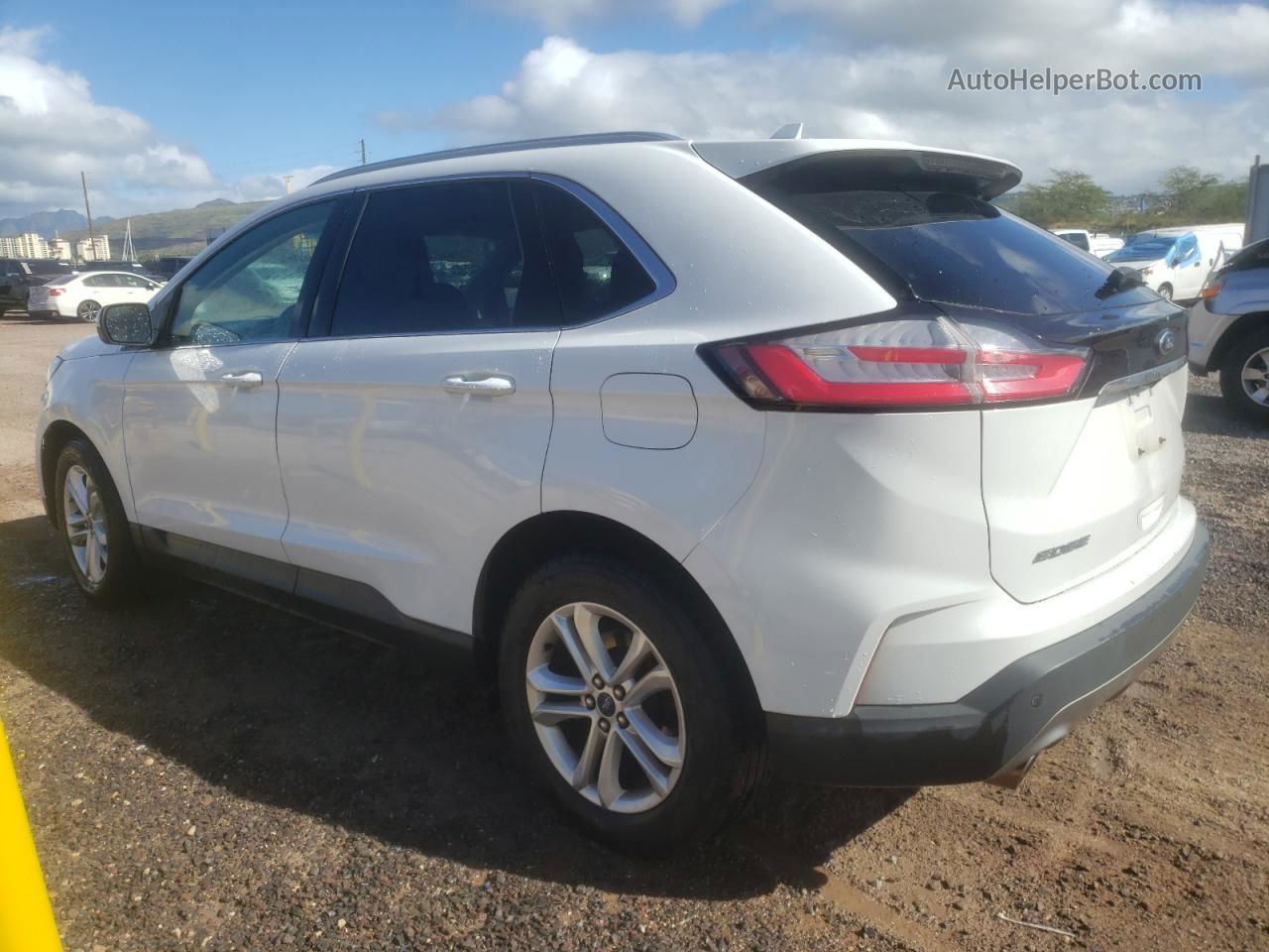 2019 Ford Edge Sel White vin: 2FMPK3J91KBB81498