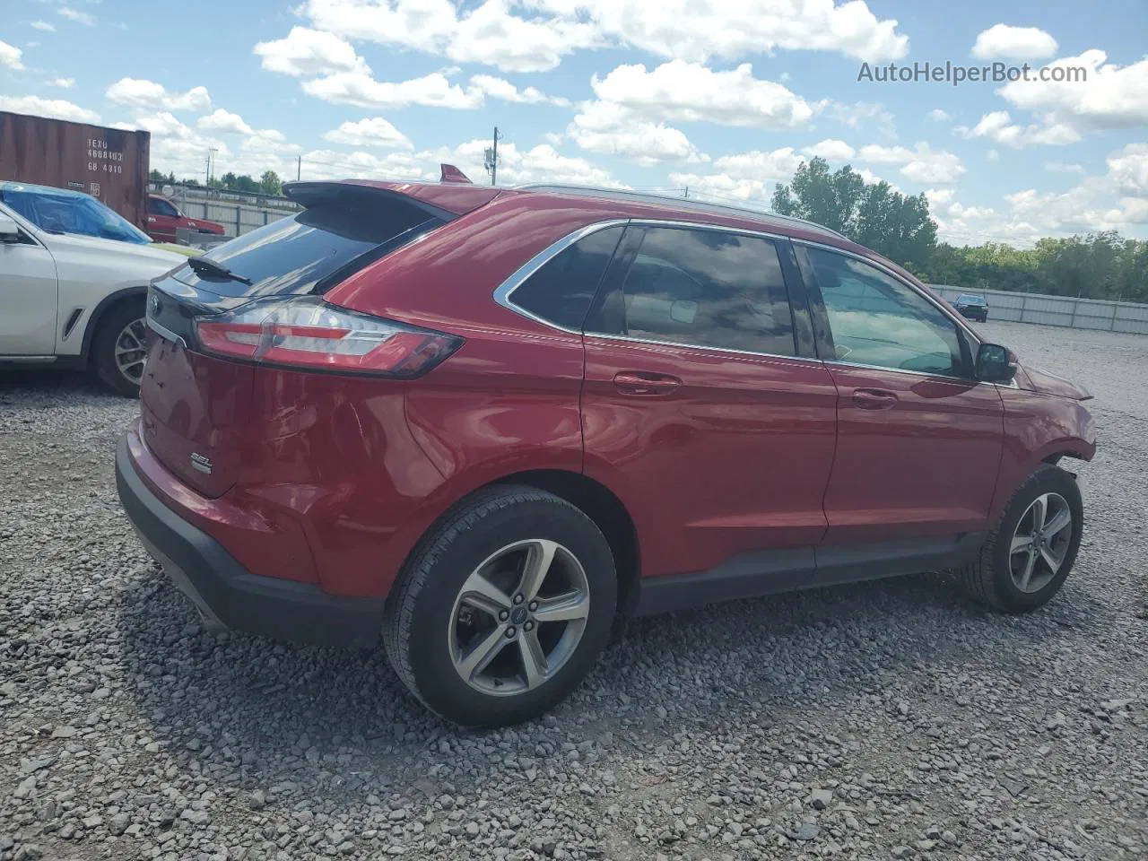 2019 Ford Edge Sel Red vin: 2FMPK3J91KBC15603