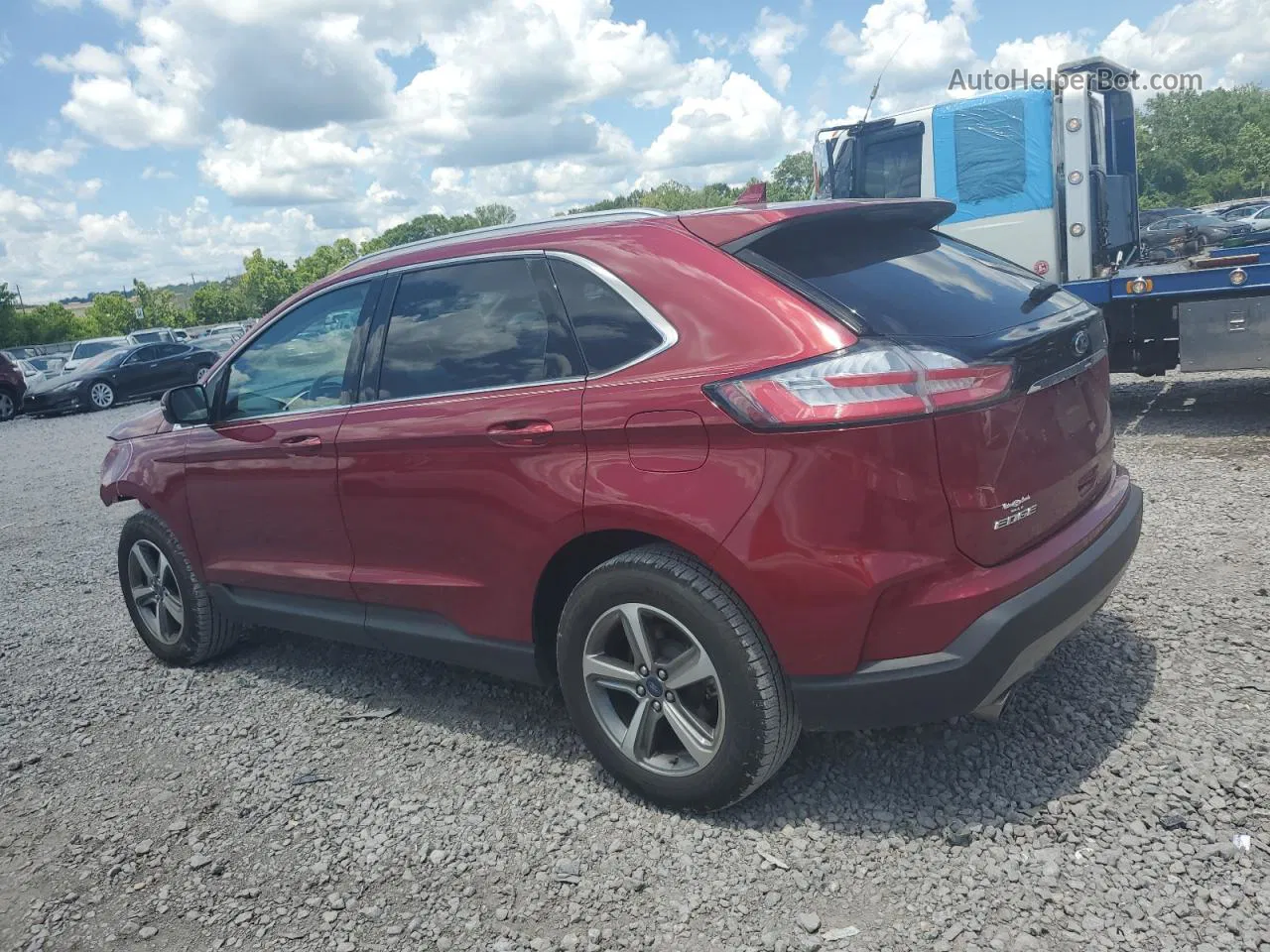 2019 Ford Edge Sel Red vin: 2FMPK3J91KBC15603