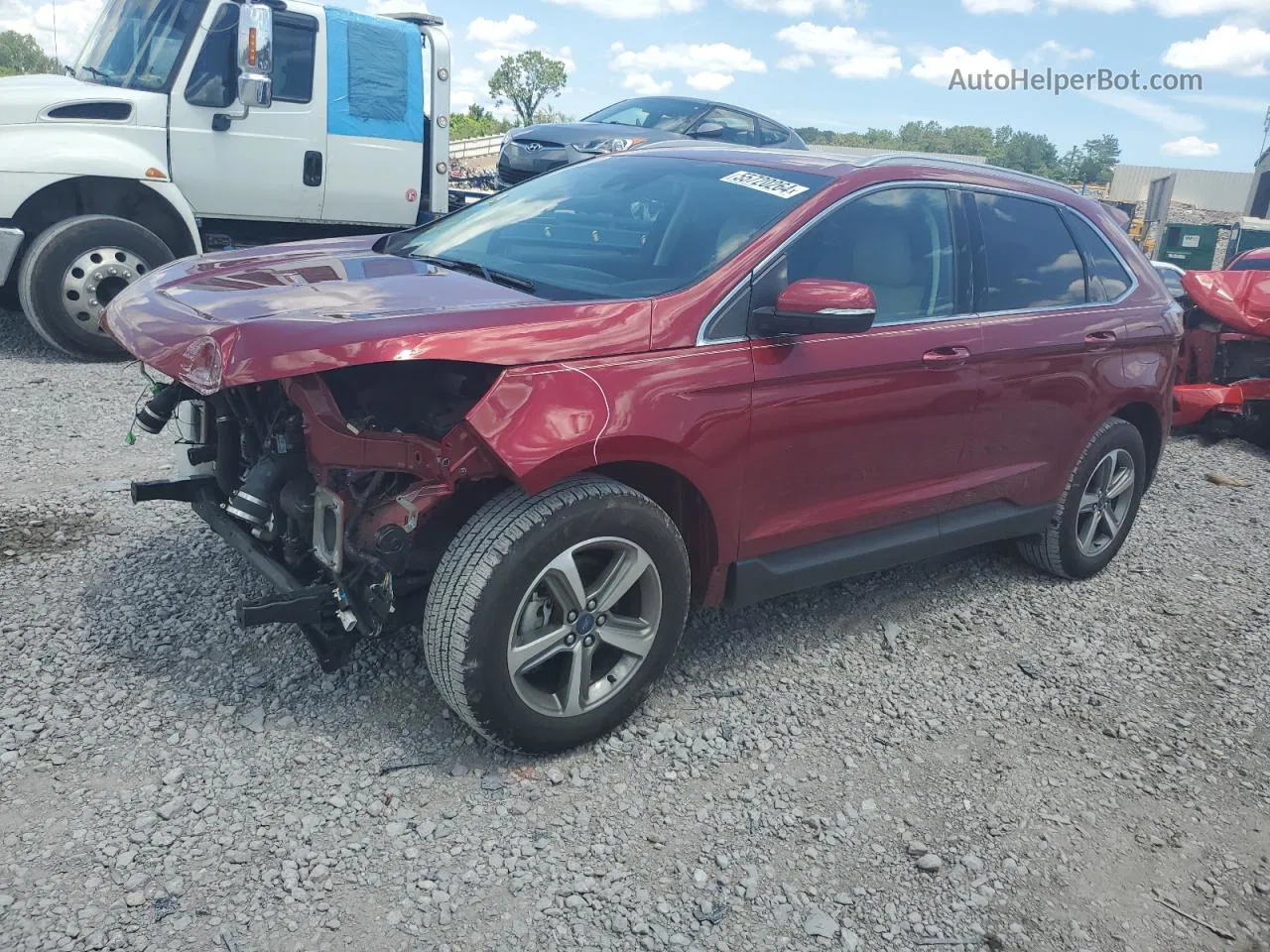 2019 Ford Edge Sel Red vin: 2FMPK3J91KBC15603