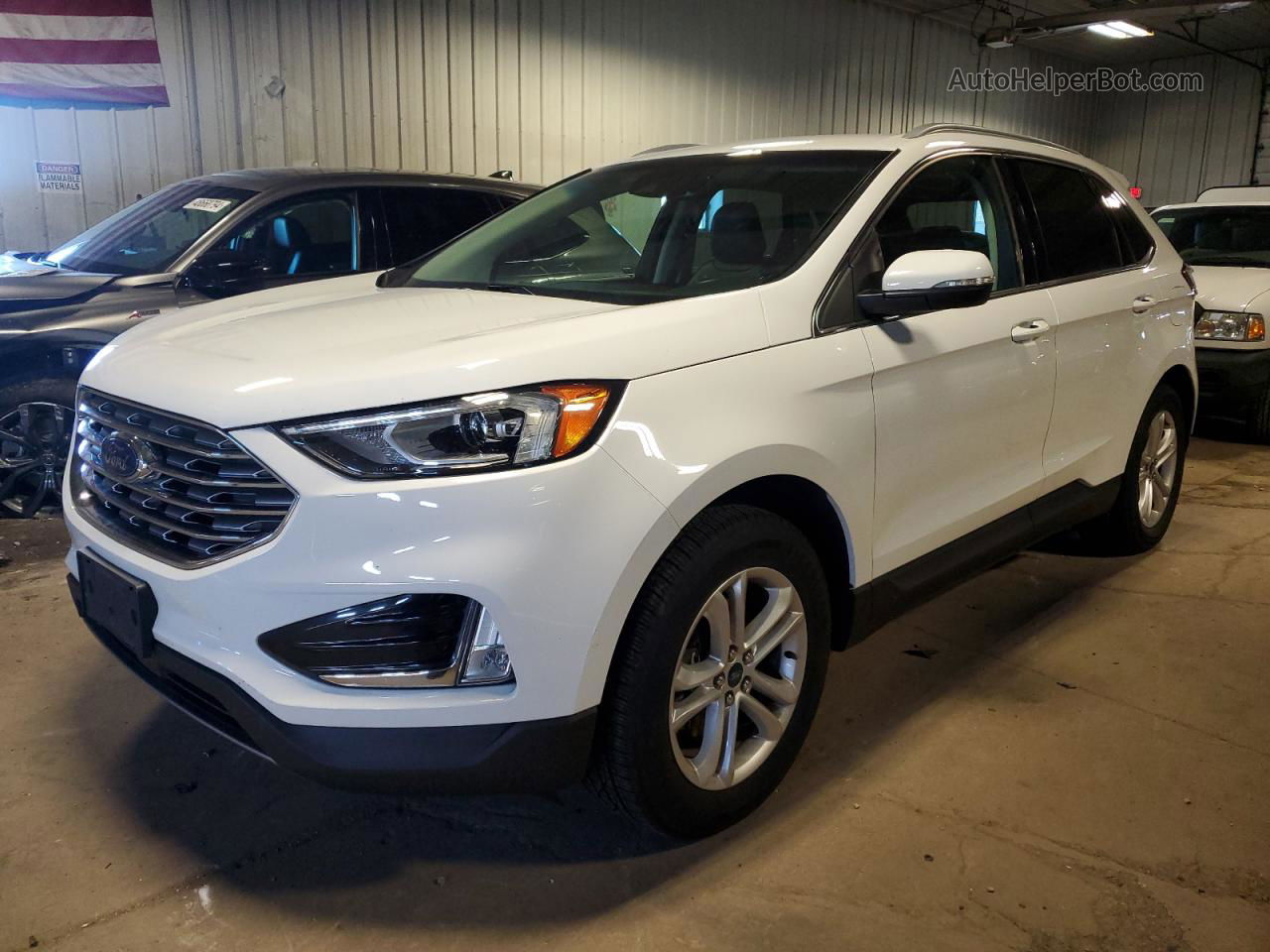 2020 Ford Edge Sel White vin: 2FMPK3J91LBA73058