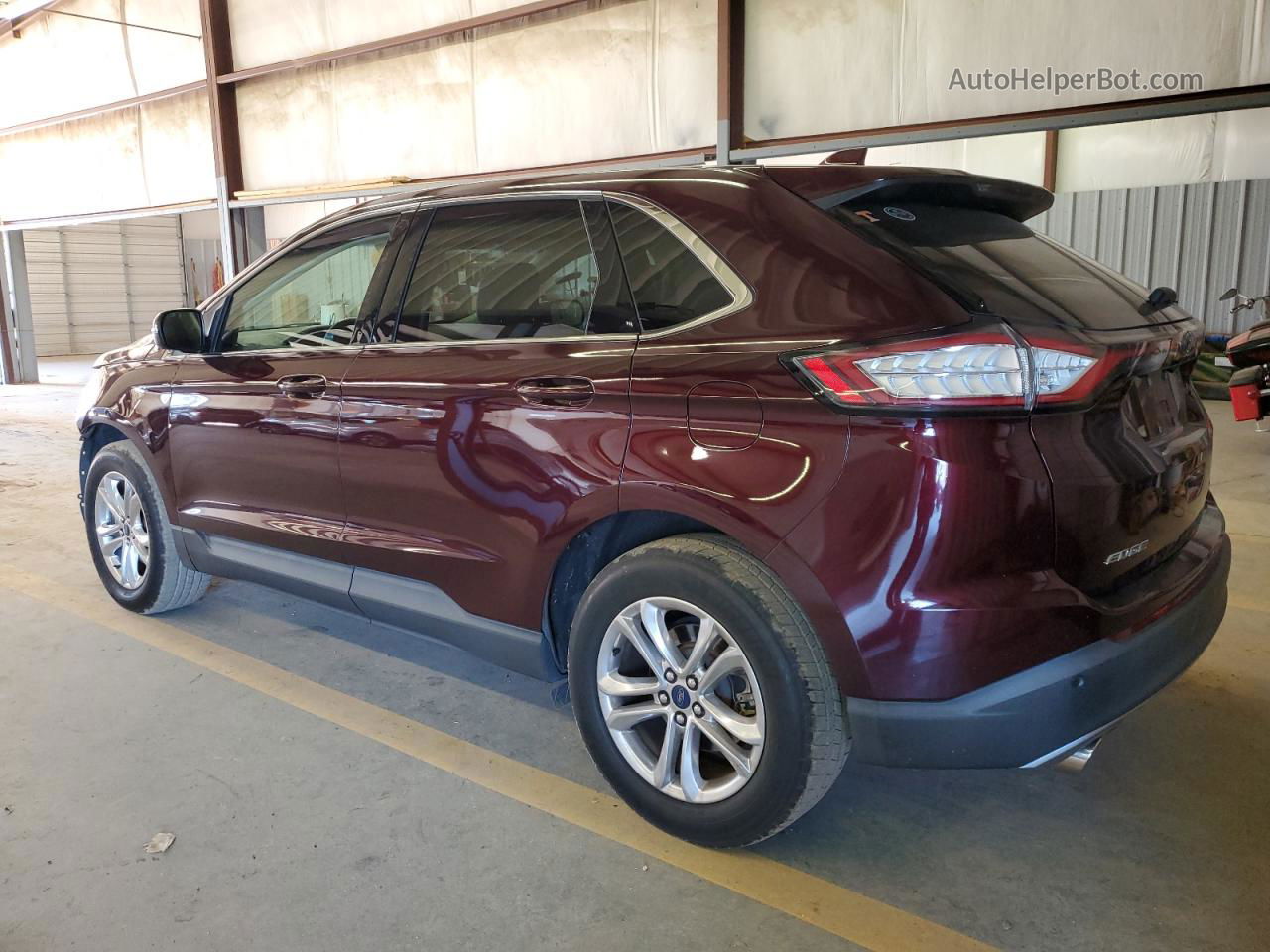 2017 Ford Edge Sel Burgundy vin: 2FMPK3J92HBB40788