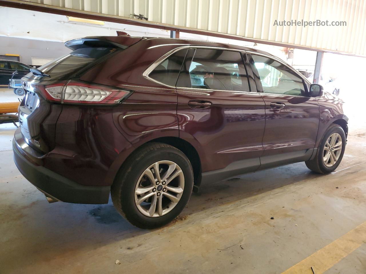 2017 Ford Edge Sel Burgundy vin: 2FMPK3J92HBB40788