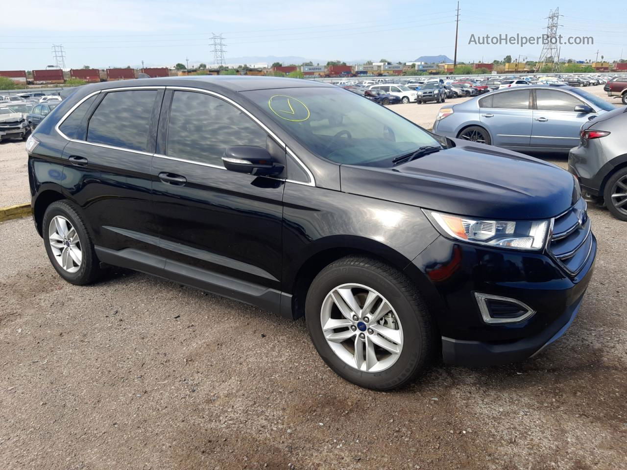 2017 Ford Edge Sel Black vin: 2FMPK3J92HBB58689