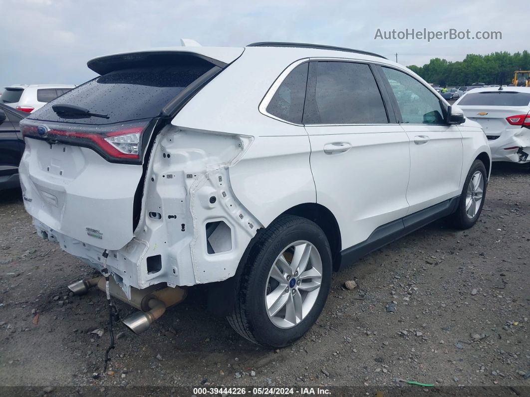 2017 Ford Edge Sel White vin: 2FMPK3J92HBB71443