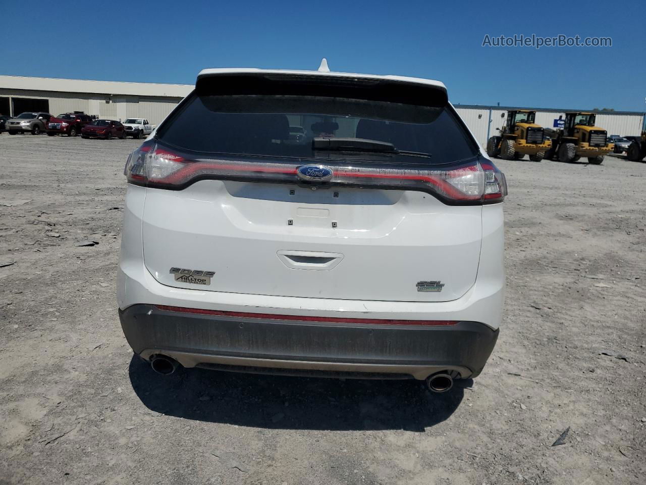 2017 Ford Edge Sel White vin: 2FMPK3J92HBC28112