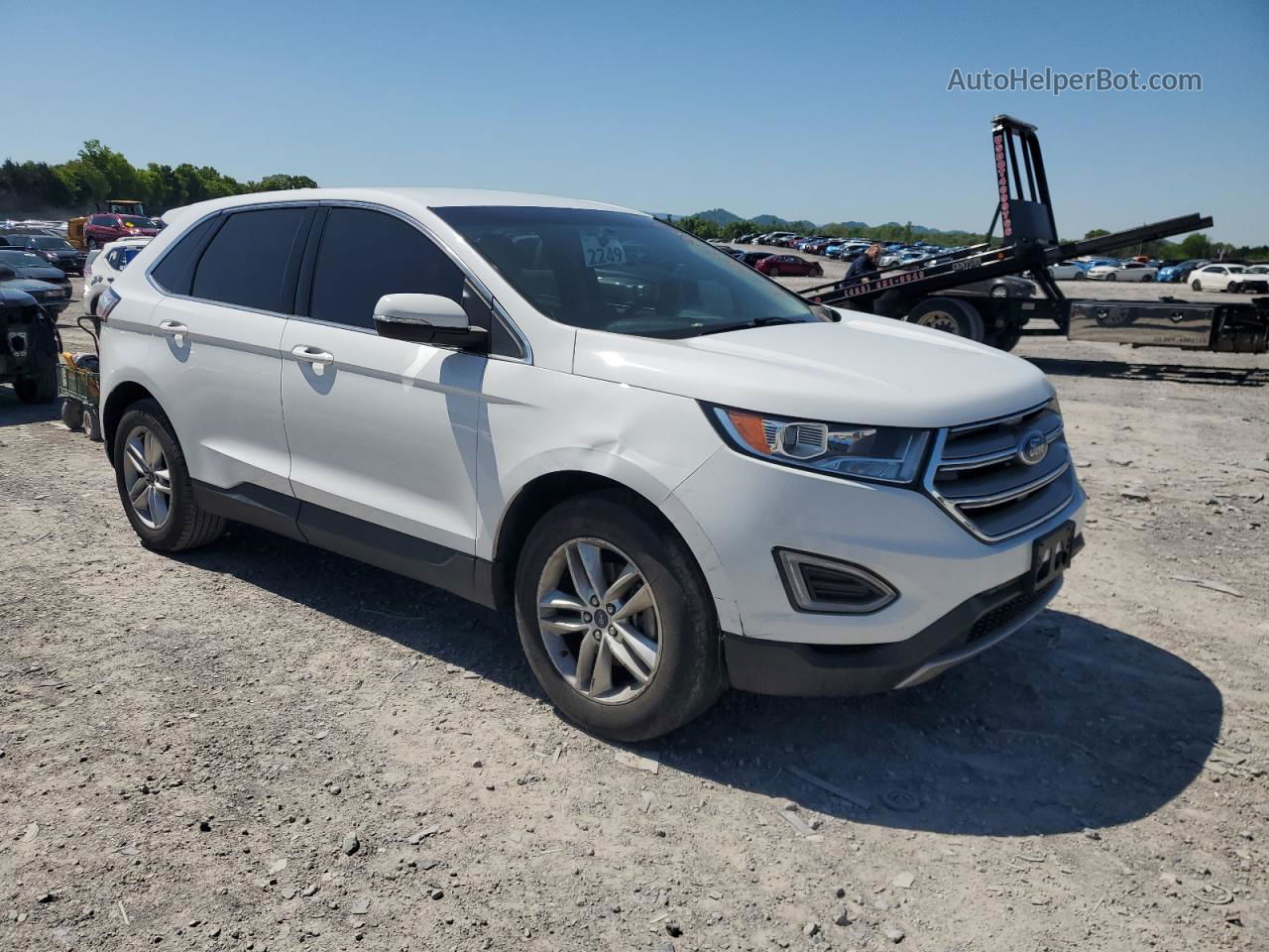 2017 Ford Edge Sel Белый vin: 2FMPK3J92HBC28112